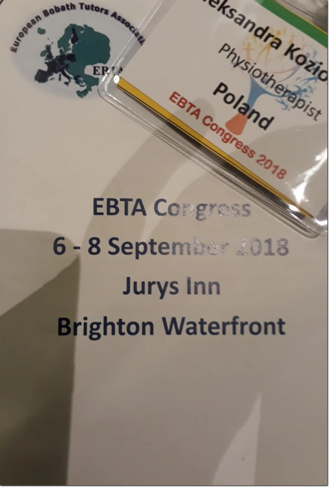 EBTA Congress, 6-8 September 2018, Brighton/ London